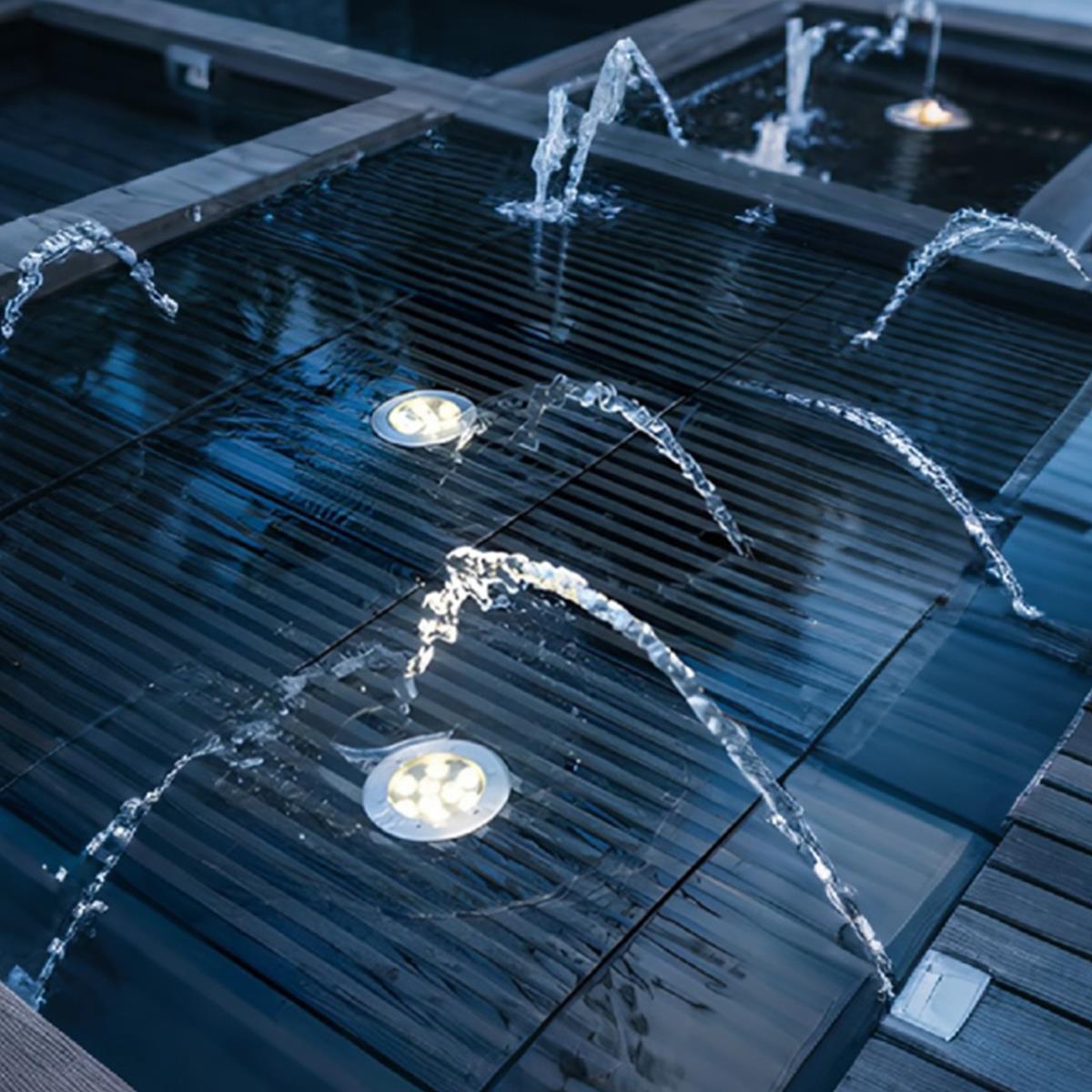 LED In-Ground Landscape Lights - Solar Low Voltage Wall Washer for Outdoor Garden & Pathway Illumination