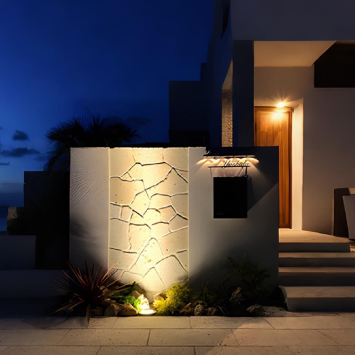 LED In-Ground Landscape Lights - Solar Low Voltage Wall Washer for Outdoor Garden & Pathway Illumination