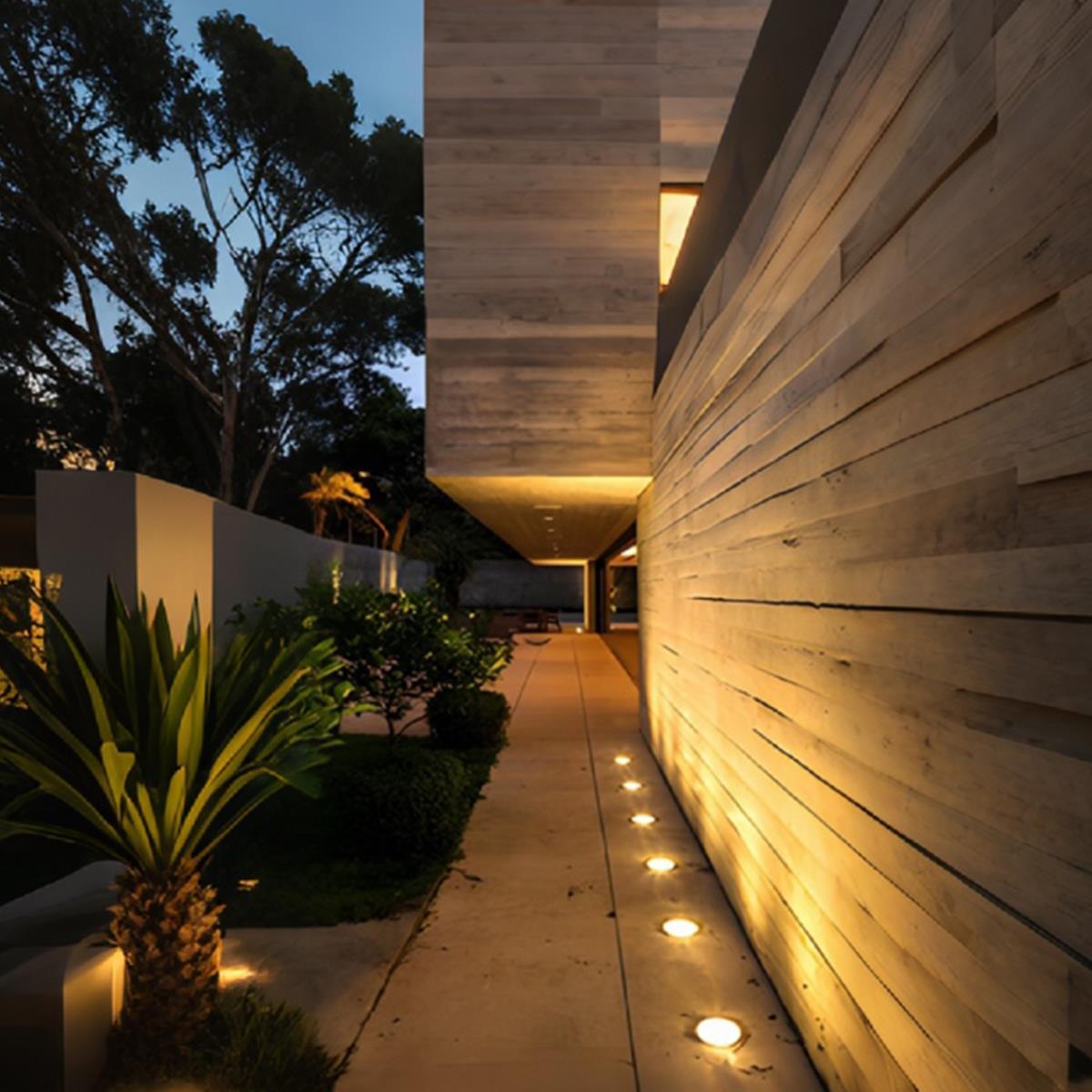 LED In-Ground Landscape Lights - Solar Low Voltage Wall Washer for Outdoor Garden & Pathway Illumination