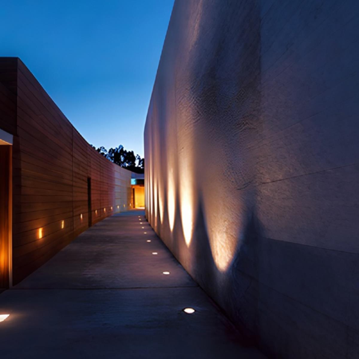 LED In-Ground Landscape Lights - Solar Low Voltage Wall Washer for Outdoor Garden & Pathway Illumination