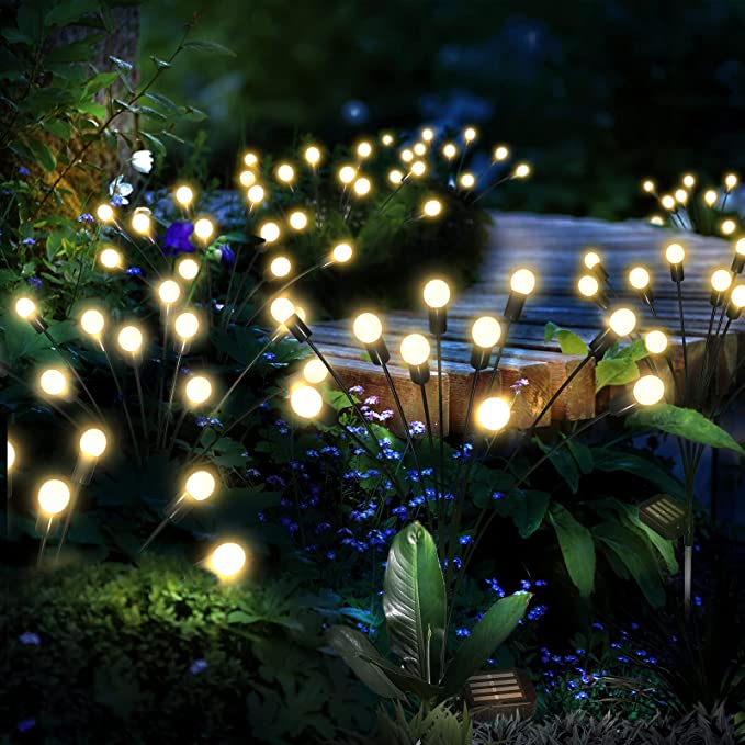 Solar Swaying Garden Lights with Color-Changing LED for Outdoor Pathway & Landscape Decoration