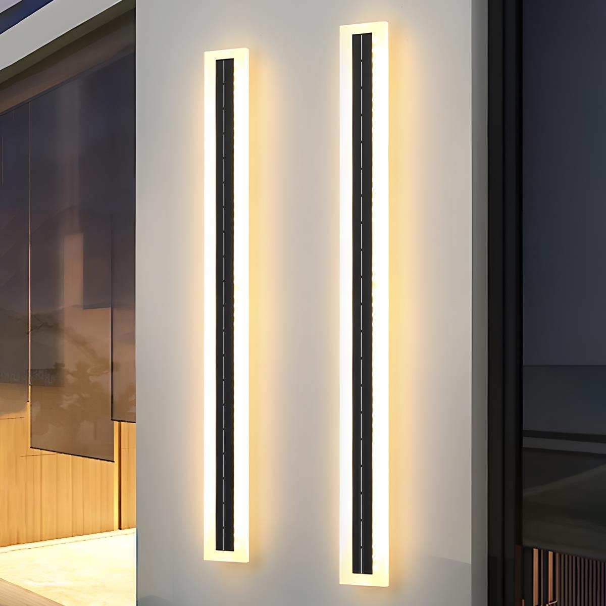 Solar Waterproof LED Strip Lights for Outdoor Use - Ideal for Porches, Patios, and Exterior Walls