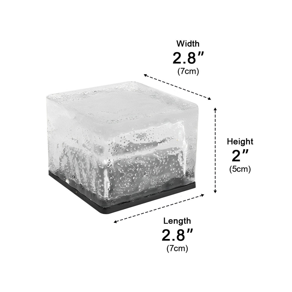 Solar LED Ice Brick Lights – Waterproof Smart Outdoor Lawn, Garden & Walkway Lighting, Warm White, Blue & Green Color Options