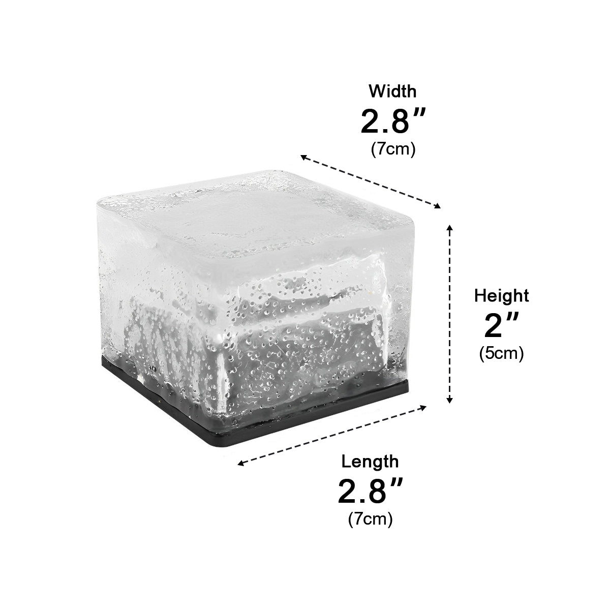 Solar LED Ice Brick Lights – Waterproof Smart Outdoor Lawn, Garden & Walkway Lighting, Warm White, Blue & Green Color Options