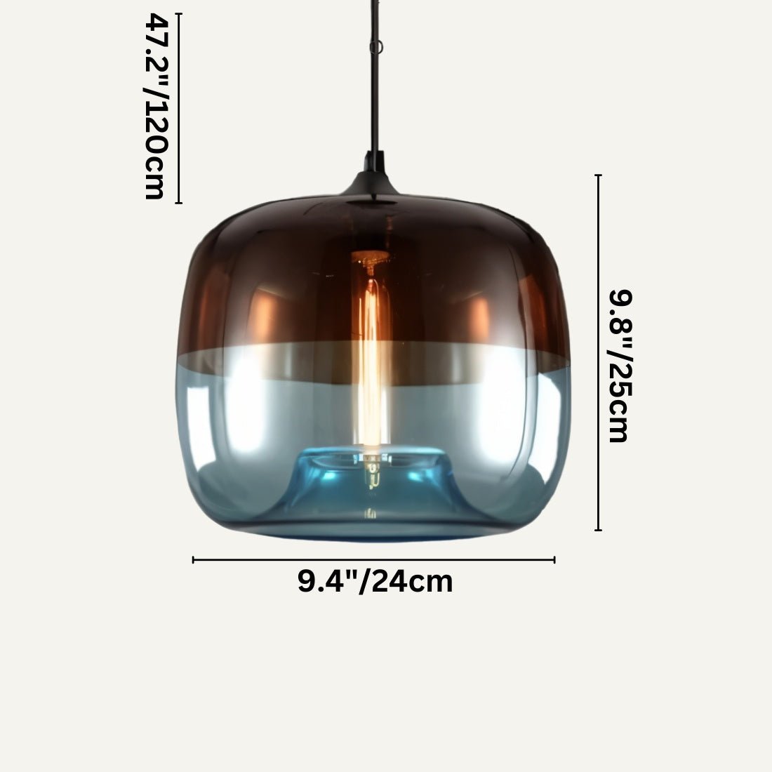 Teleo Pendant Light Fixture - Modern Adjustable Hanging Lamp for Kitchen Island & Dining Room