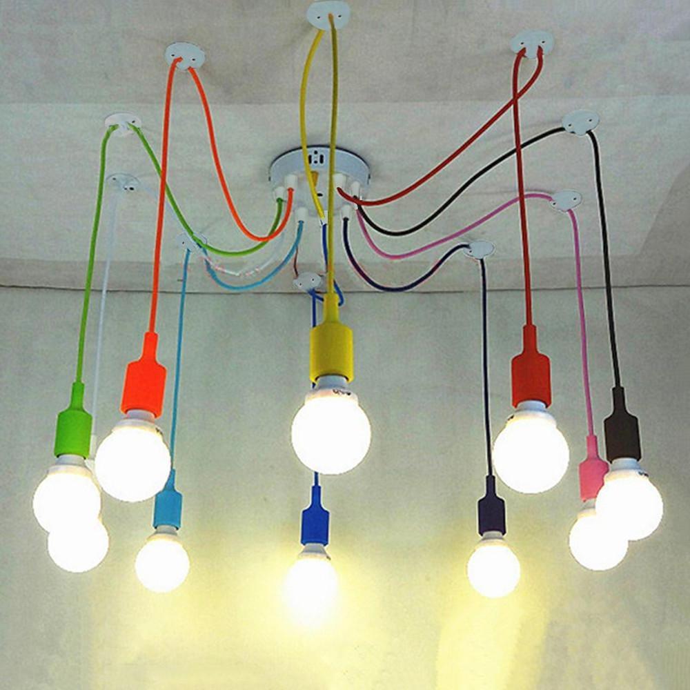10-Head Adjustable Cluster Spider Pendant Light Fixture for Modern Home Decor & Customizable Ceiling Lighting