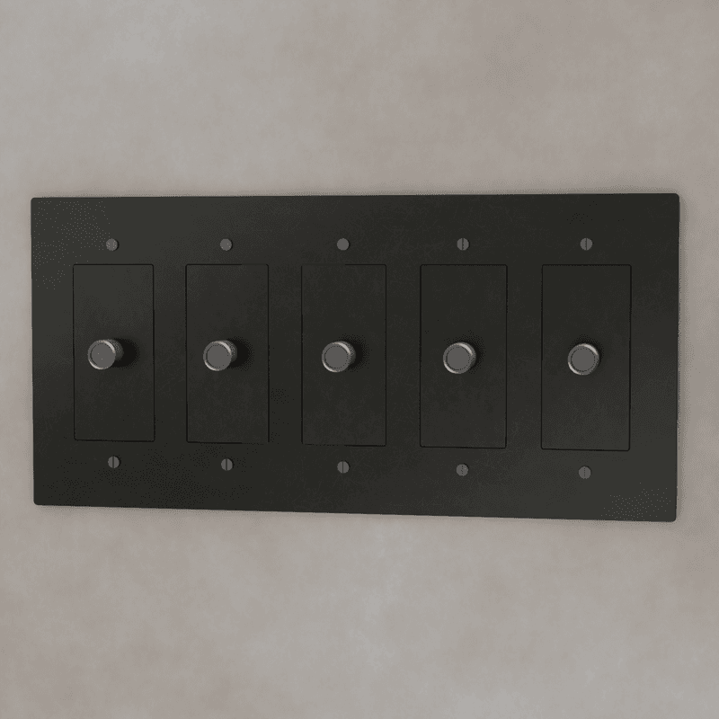 Brass 3-Way Rotary Dimmer Switch | UL Certified, Push To Turn & Twist Dimming for LED Lighting Systems