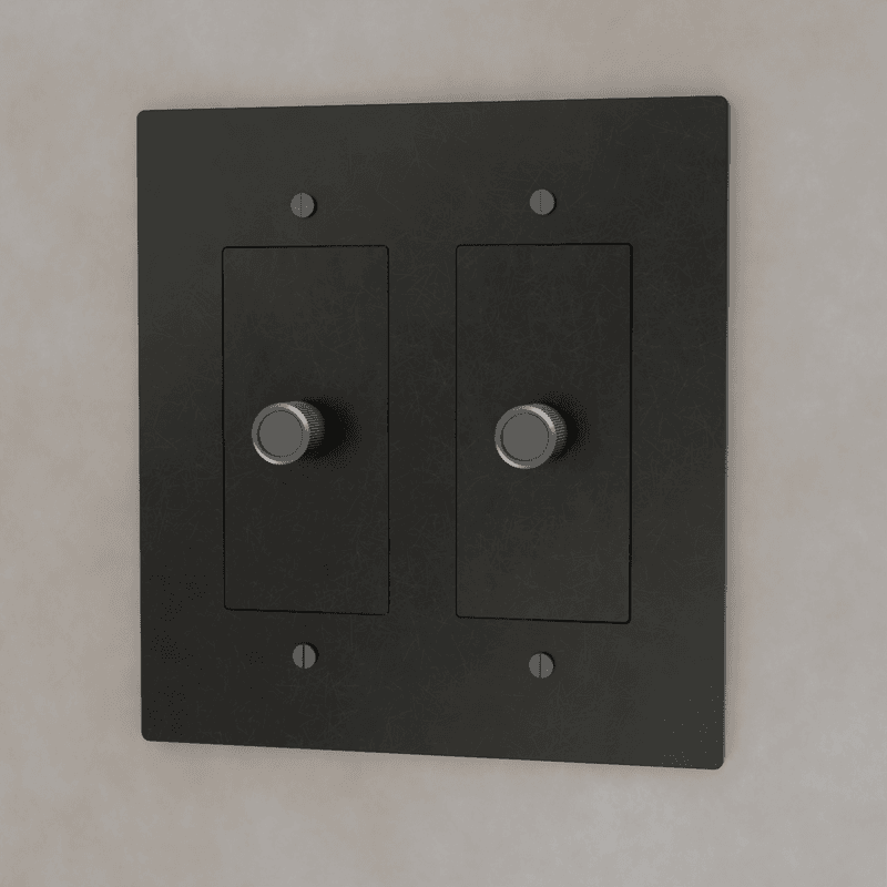 Brass 3-Way Rotary Dimmer Switch | UL Certified, Push To Turn & Twist Dimming for LED Lighting Systems