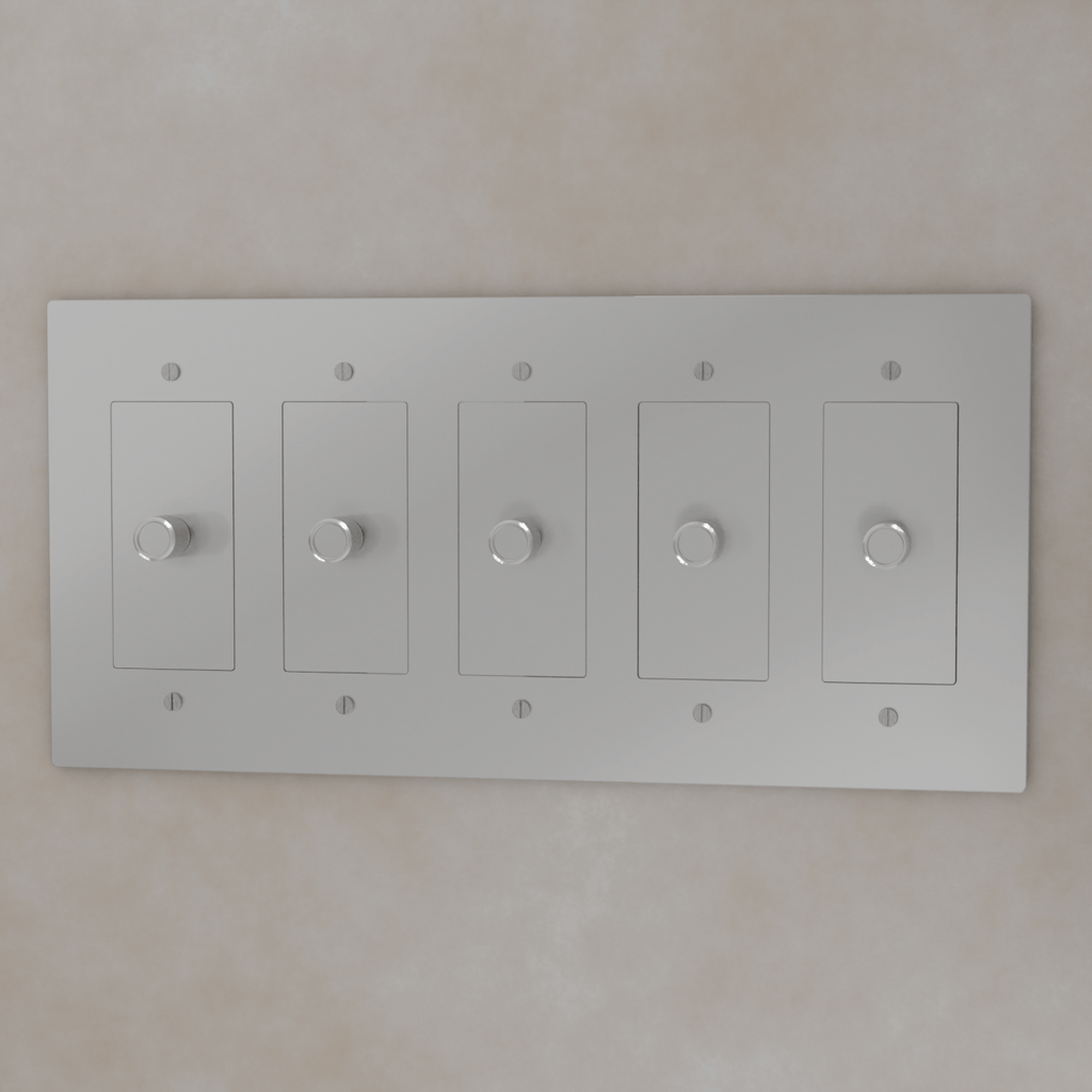 Brass 3-Way Rotary Dimmer Switch | UL Certified, Push To Turn & Twist Dimming for LED Lighting Systems