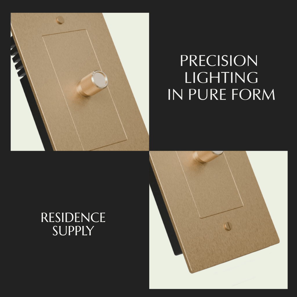 Solid Brass Dimmer Switch | Knurled Texture, Heavy-Set Weight & Compatible with LED/Incandescent Bulbs for Home Lighting