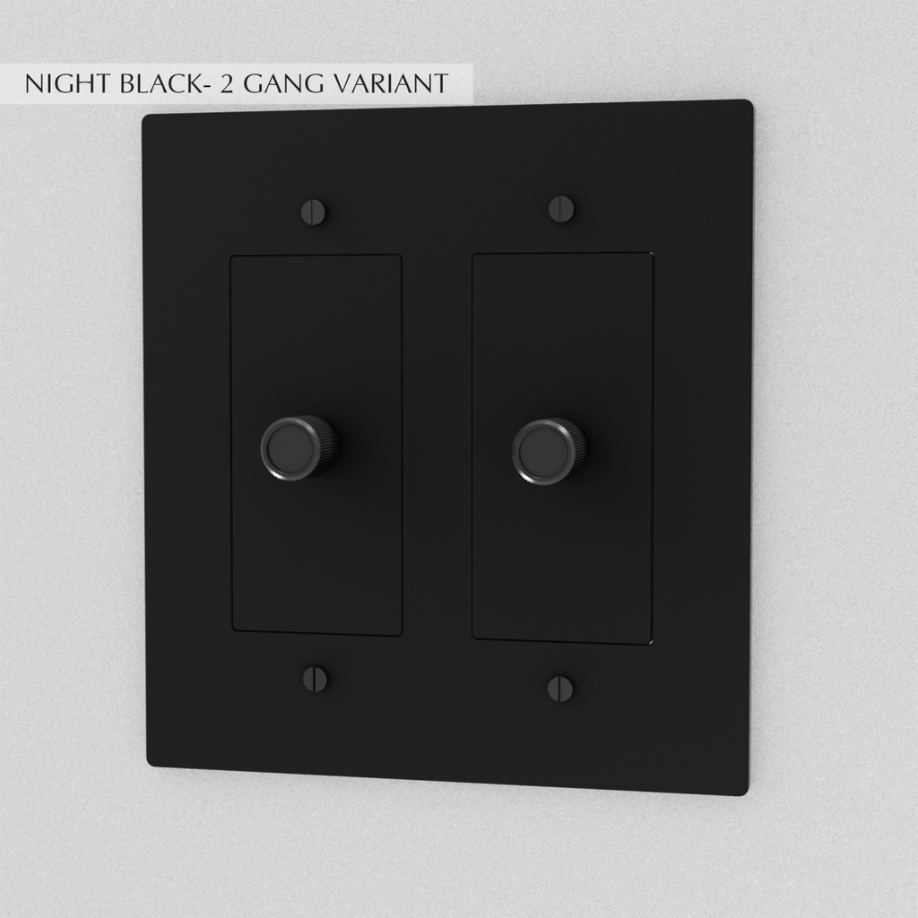 Solid Brass Dimmer Switch | Knurled Texture, Heavy-Set Weight & Compatible with LED/Incandescent Bulbs for Home Lighting