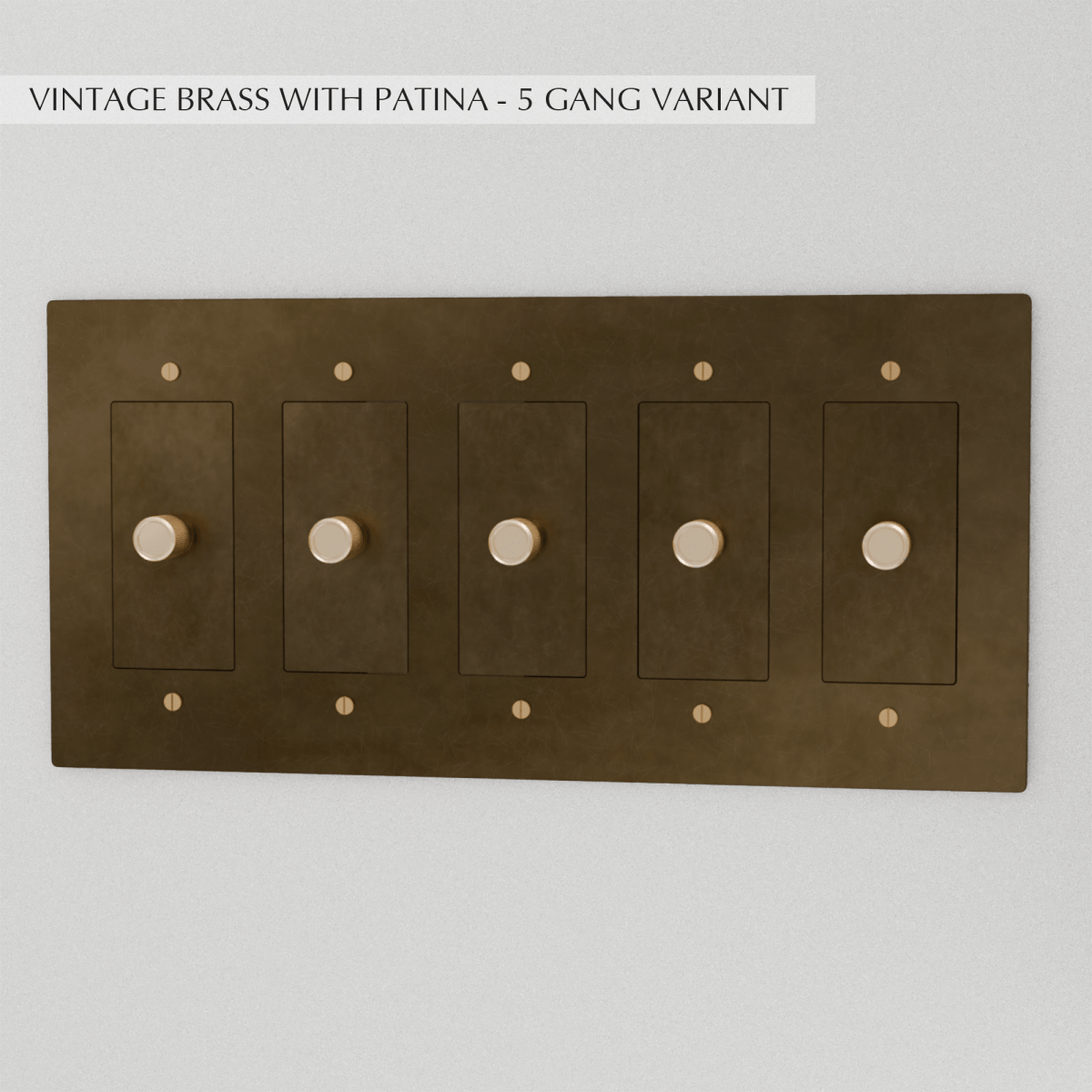 Solid Brass Dimmer Switch | Knurled Texture, Heavy-Set Weight & Compatible with LED/Incandescent Bulbs for Home Lighting