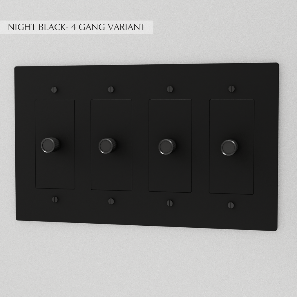 Solid Brass Dimmer Switch | Knurled Texture, Heavy-Set Weight & Compatible with LED/Incandescent Bulbs for Home Lighting
