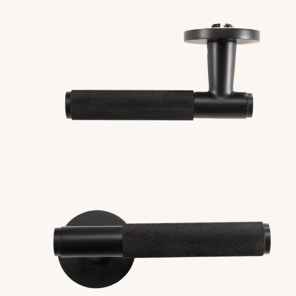 Brass Door Handle with Modern Design for Interior and Exterior Doors