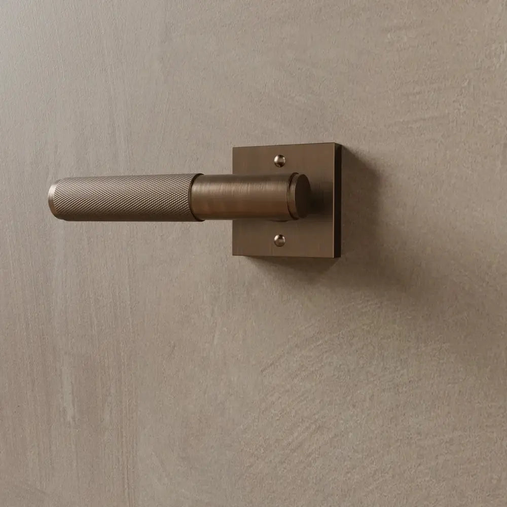 Brass Door Handle with Modern Design for Interior and Exterior Doors