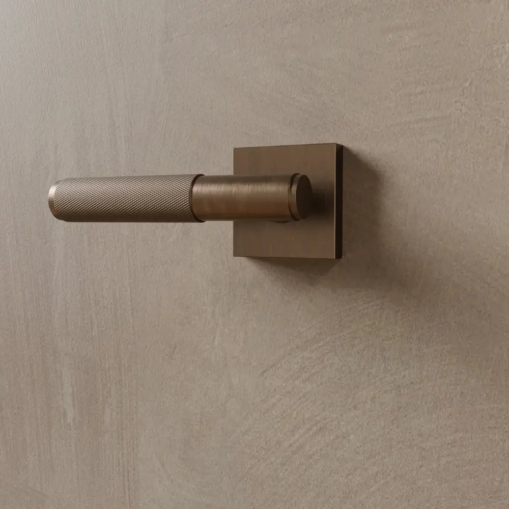 Brass Door Handle with Modern Design for Interior and Exterior Doors