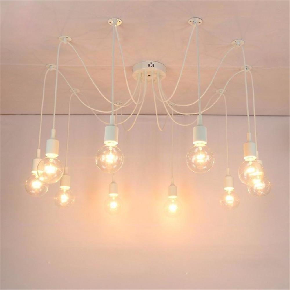 10-Head Adjustable Cluster Spider Pendant Light Fixture for Modern Home Decor & Customizable Ceiling Lighting