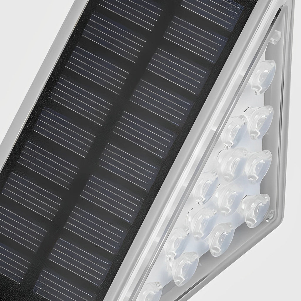 Triangular Solar LED Step Lights – Intelligent Waterproof Outdoor Stairs Lighting with Motion & Light Sensor