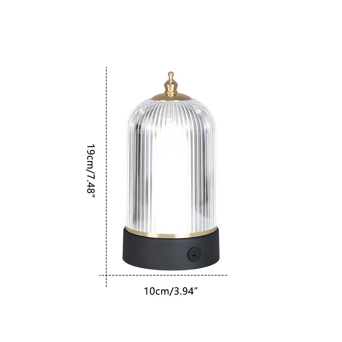 Rechargeable Vintage Dimmable Table Lamp with Adjustable Brightness for Home Decor & Ambient Lighting