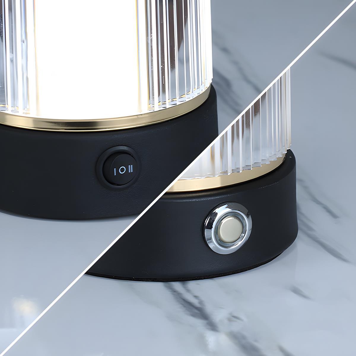 Rechargeable Vintage Dimmable Table Lamp with Adjustable Brightness for Home Decor & Ambient Lighting