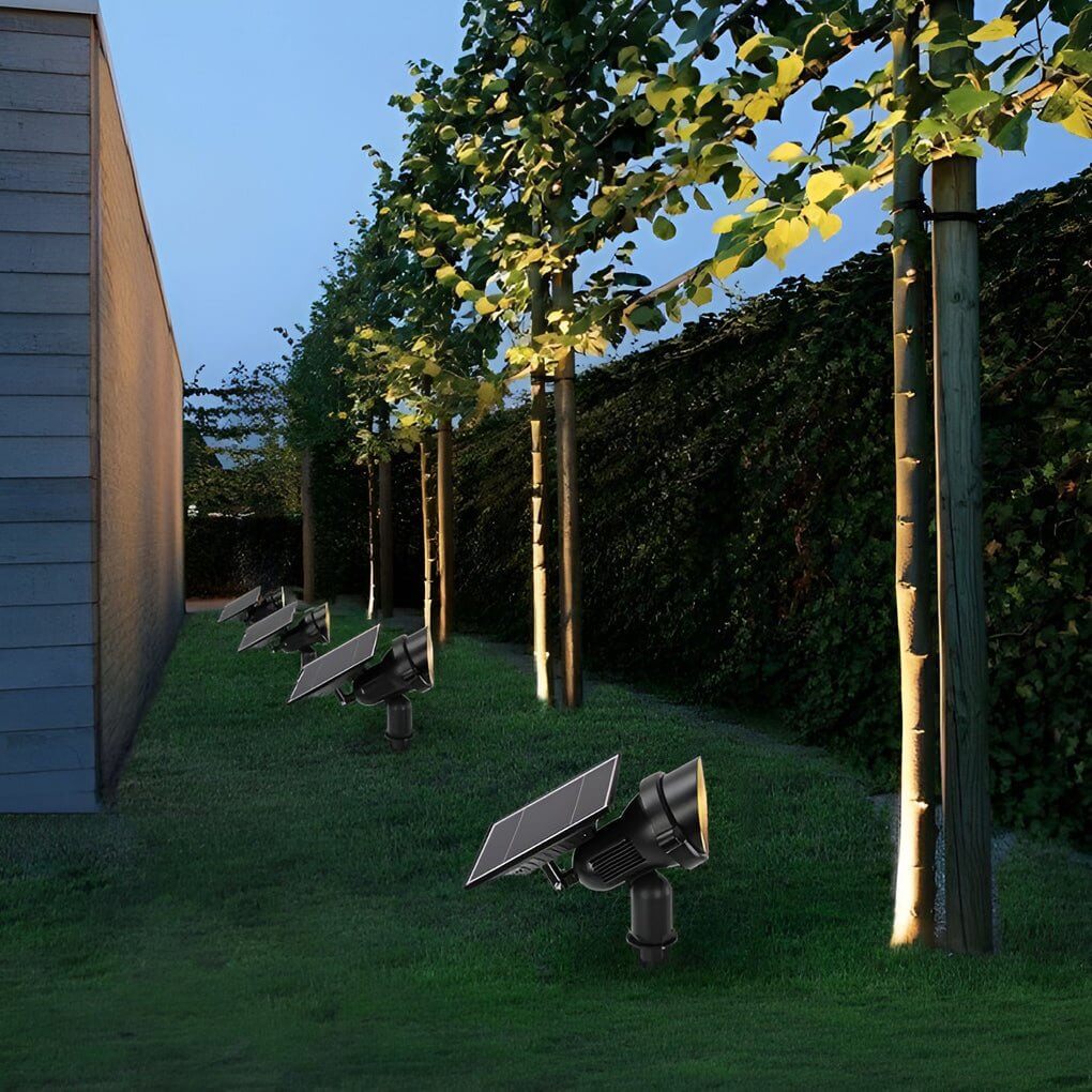 Adjustable Solar-Powered Outdoor Spot Lights for Trees and Landscape Lighting