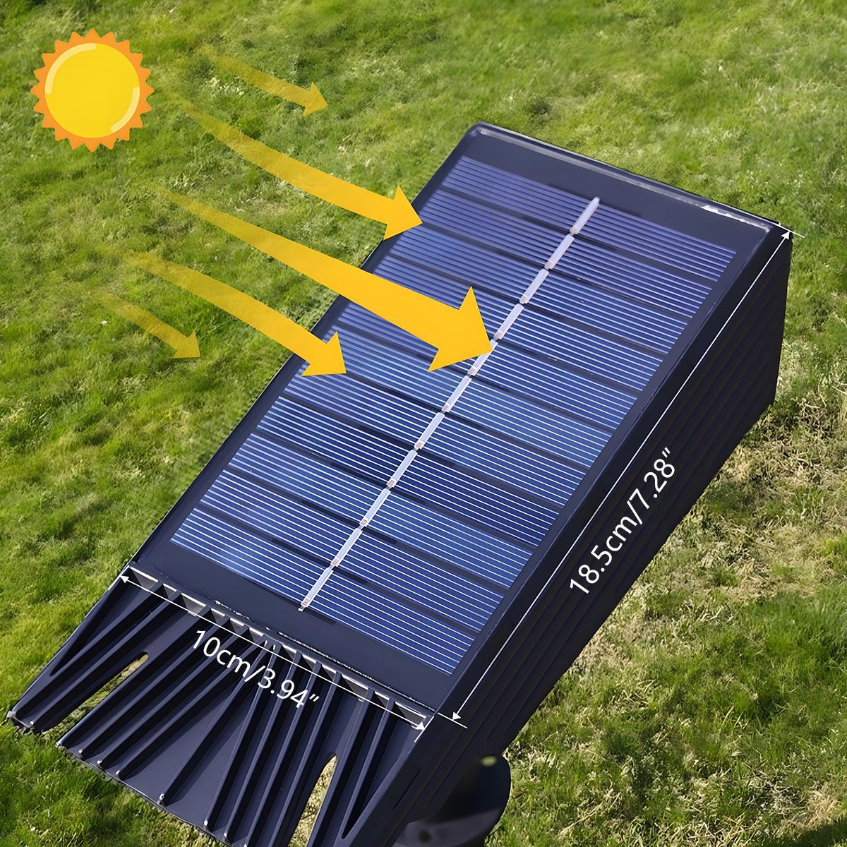 Solar LED Spot Lights Outdoor – Adjustable Multi-Zoom Waterproof Landscape Lighting, 12H Battery, Warm White & RGB Options for Garden & Yard