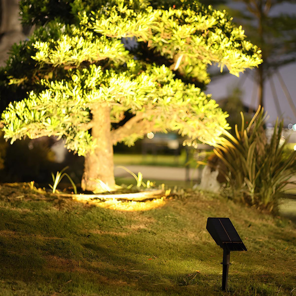 Solar LED Spot Lights Outdoor – Adjustable Multi-Zoom Waterproof Landscape Lighting, 12H Battery, Warm White & RGB Options for Garden & Yard