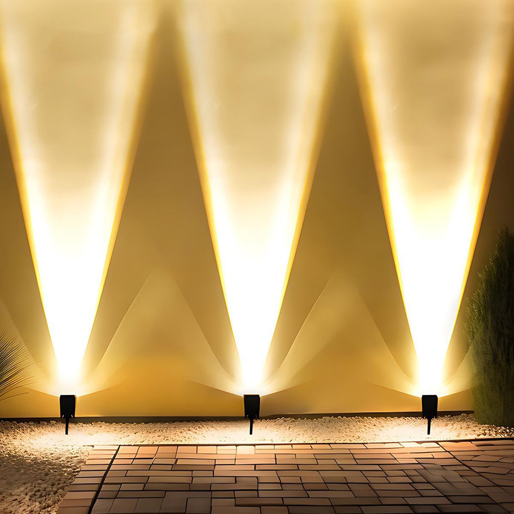 Waterproof LED Solar Multi-Zoom Spot Light for Outdoor Landscape Lighting & Garden Illumination