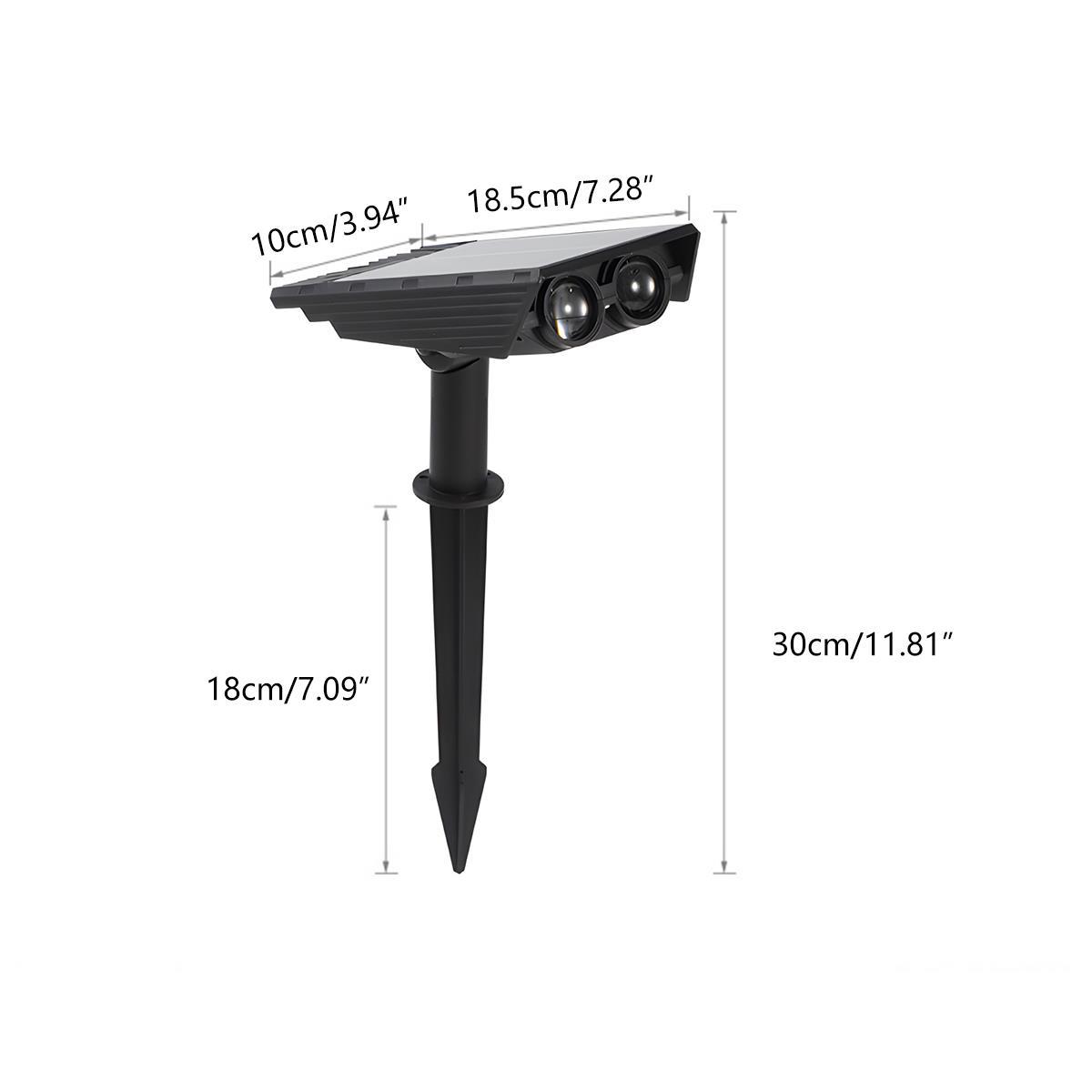 Solar LED Spot Lights Outdoor – Adjustable Multi-Zoom Waterproof Landscape Lighting, 12H Battery, Warm White & RGB Options for Garden & Yard