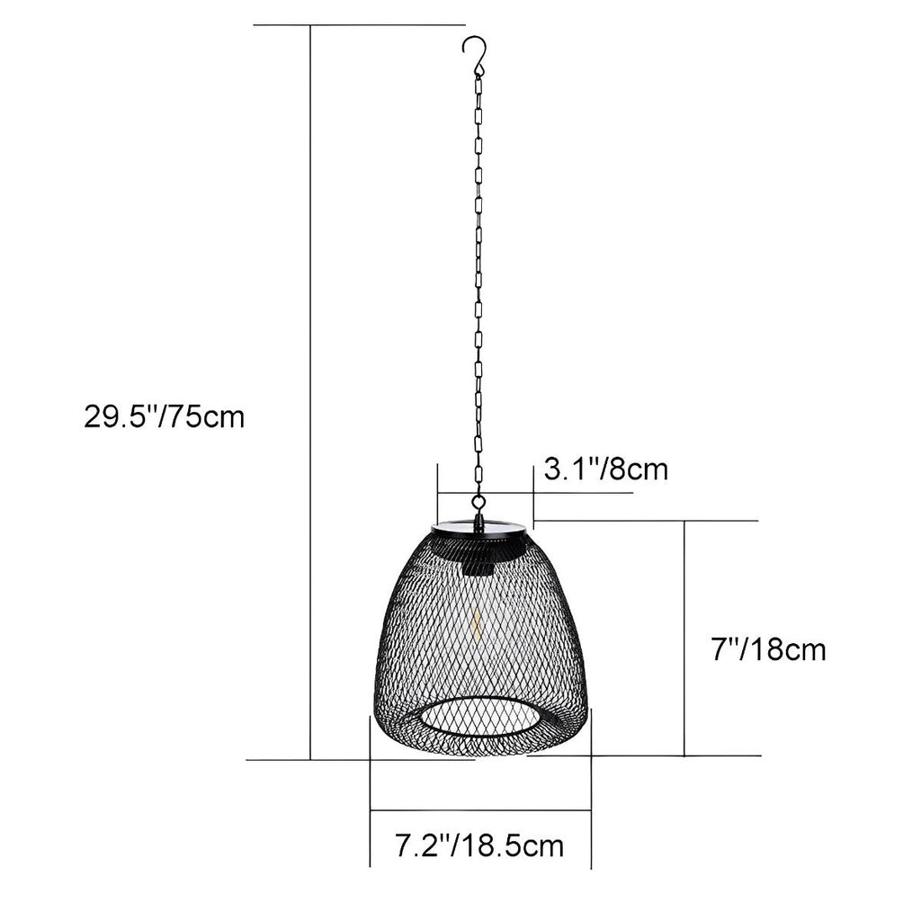 Waterproof Solar Rattan Lantern Pendant Lights for Outdoor Garden & Patio Decor