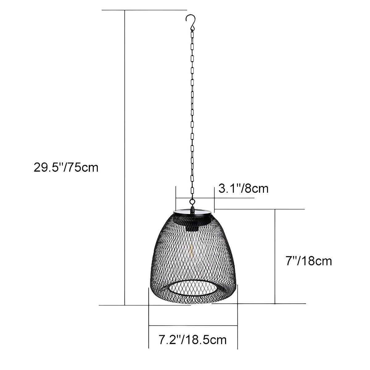 Waterproof Solar Rattan Lantern Pendant Lights for Outdoor Garden & Patio Decor