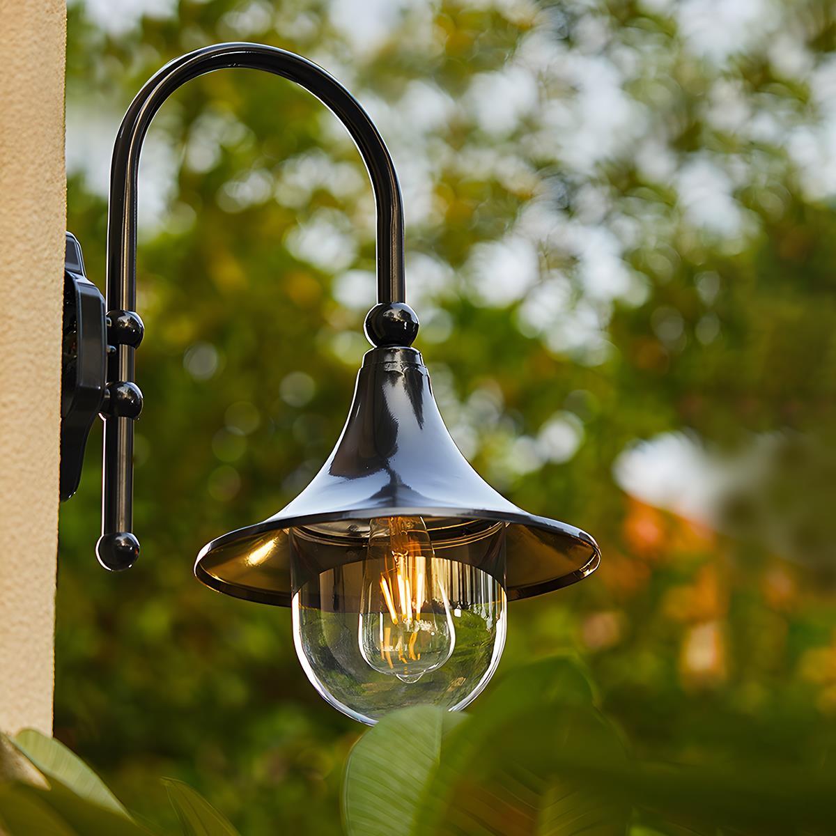 LED Waterproof Vintage Horn Shape Outdoor Wall Lights for Garden, Patio & Porch Lighting