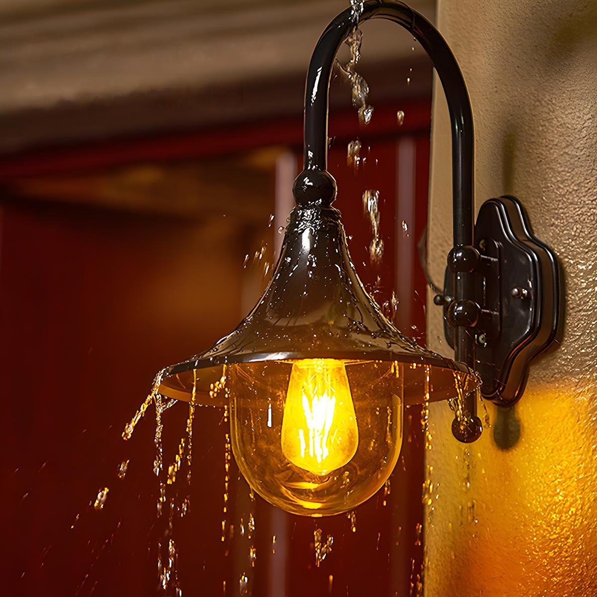 LED Waterproof Vintage Horn Shape Outdoor Wall Lights for Garden, Patio & Porch Lighting