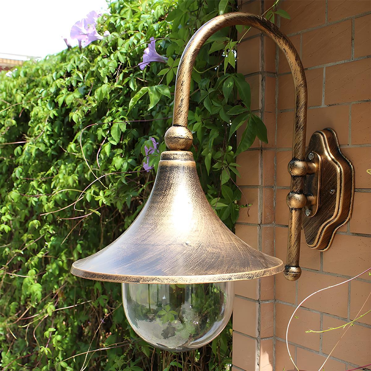 LED Waterproof Vintage Horn Shape Outdoor Wall Lights for Garden, Patio & Porch Lighting