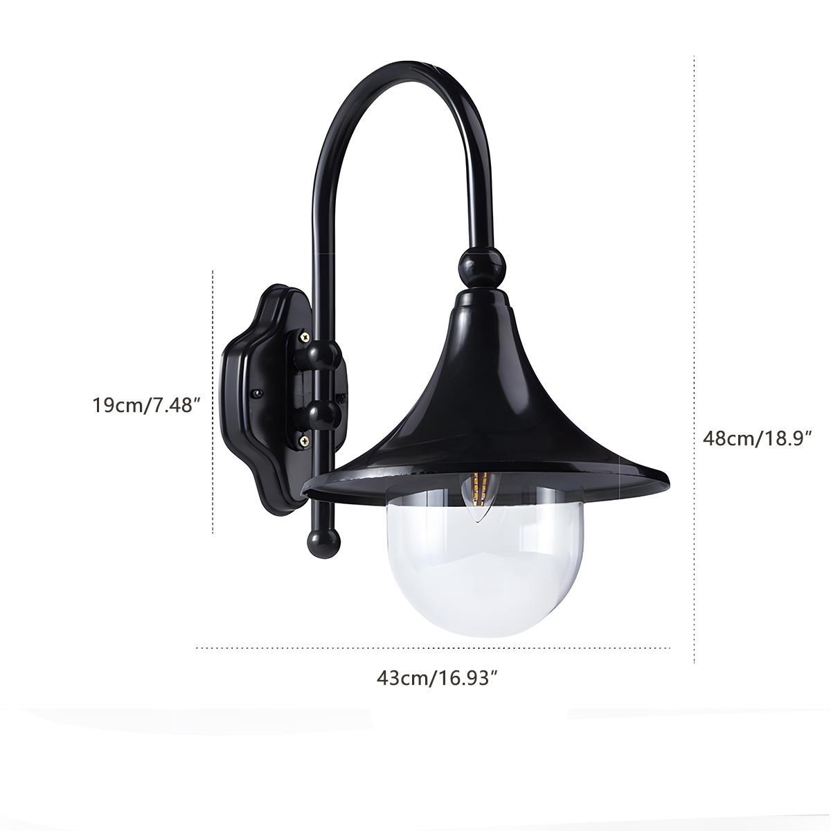 LED Waterproof Vintage Horn Shape Outdoor Wall Lights for Garden, Patio & Porch Lighting