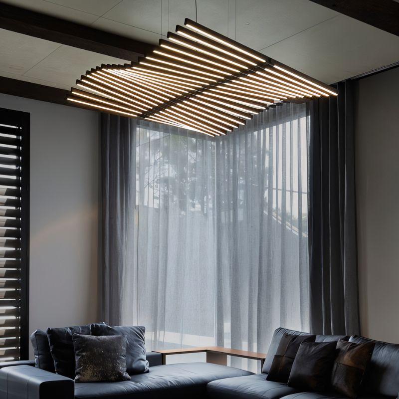 Waves Chandelier | Adjustable Color Temperature, Customizable Design & Ideal for Kitchens and Offices