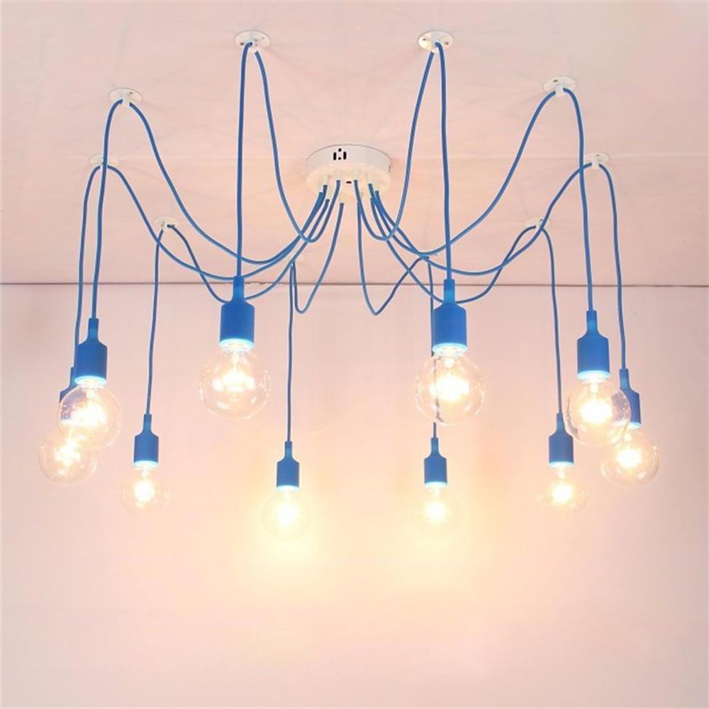10-Head Adjustable Cluster Spider Pendant Light Fixture for Modern Home Decor & Customizable Ceiling Lighting