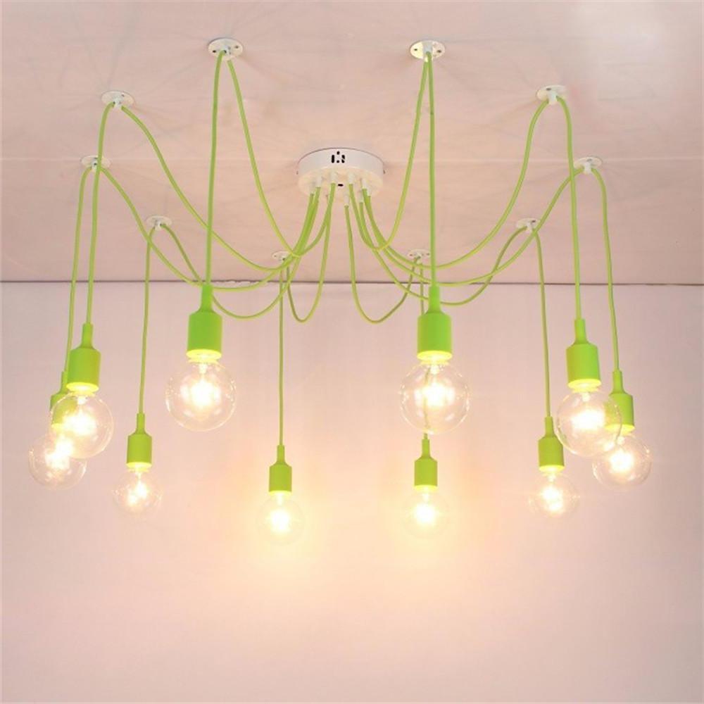 10-Head Adjustable Cluster Spider Pendant Light Fixture for Modern Home Decor & Customizable Ceiling Lighting