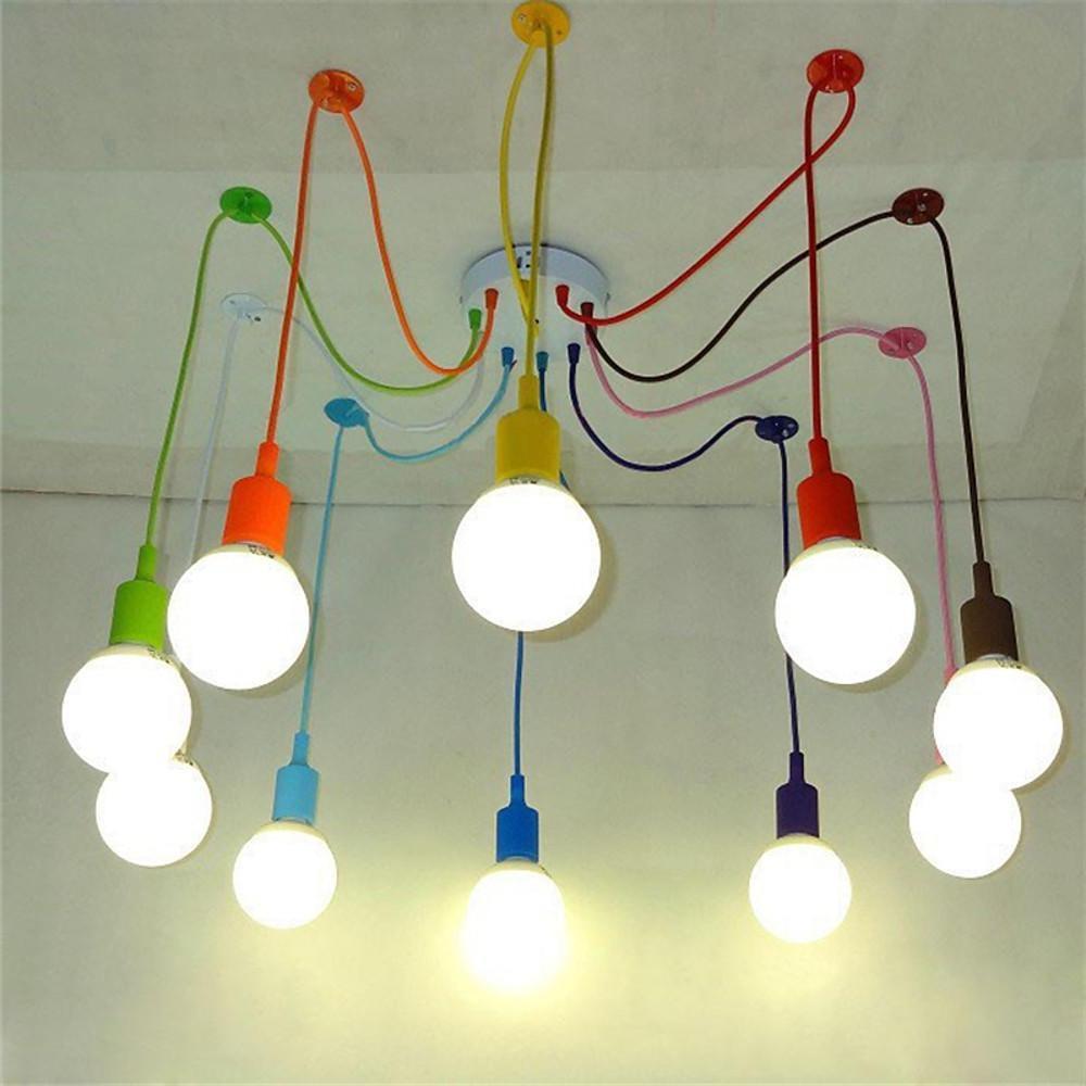 10-Head Adjustable Cluster Spider Pendant Light Fixture for Modern Home Decor & Customizable Ceiling Lighting