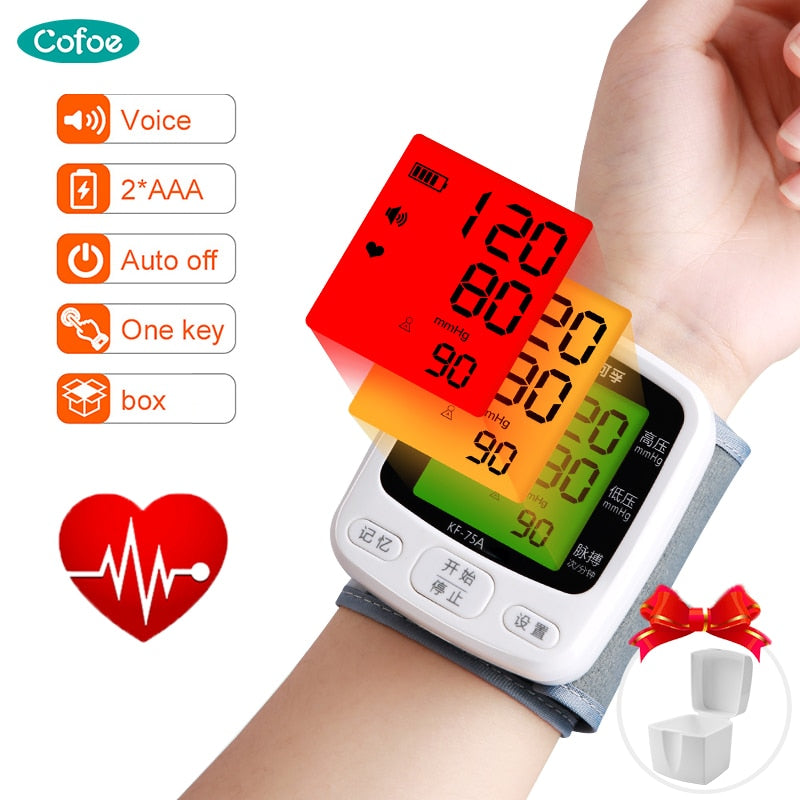 Digital Wrist Blood Pressure Monitor for Measuring Blood Pressure and Pulse Rate