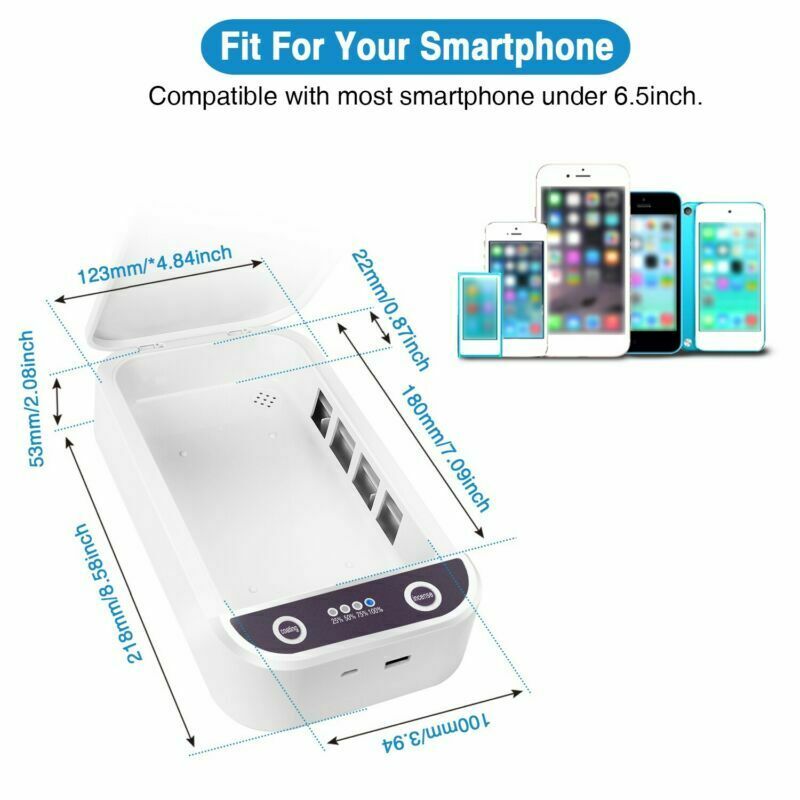 UV Light Sterilizer Box UV Light Cell phone Disinfection Box Cleaner USB