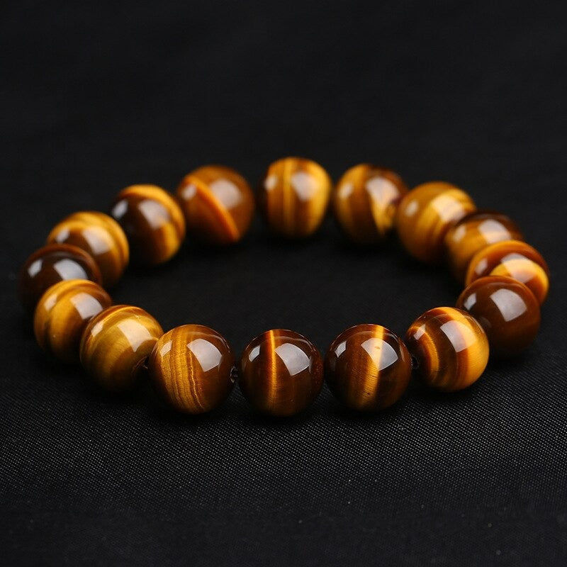 Black Onyx & Tiger Eye Men Chakra Bead Bracelet