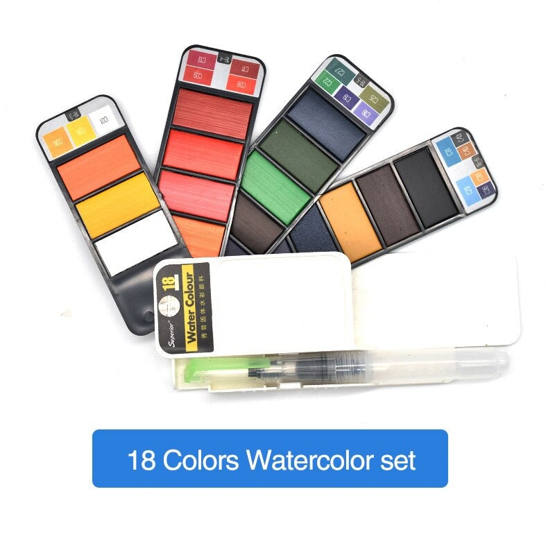 Foldable Watercolor Paint Set, Painting For Kids, Art Kits For Kids,