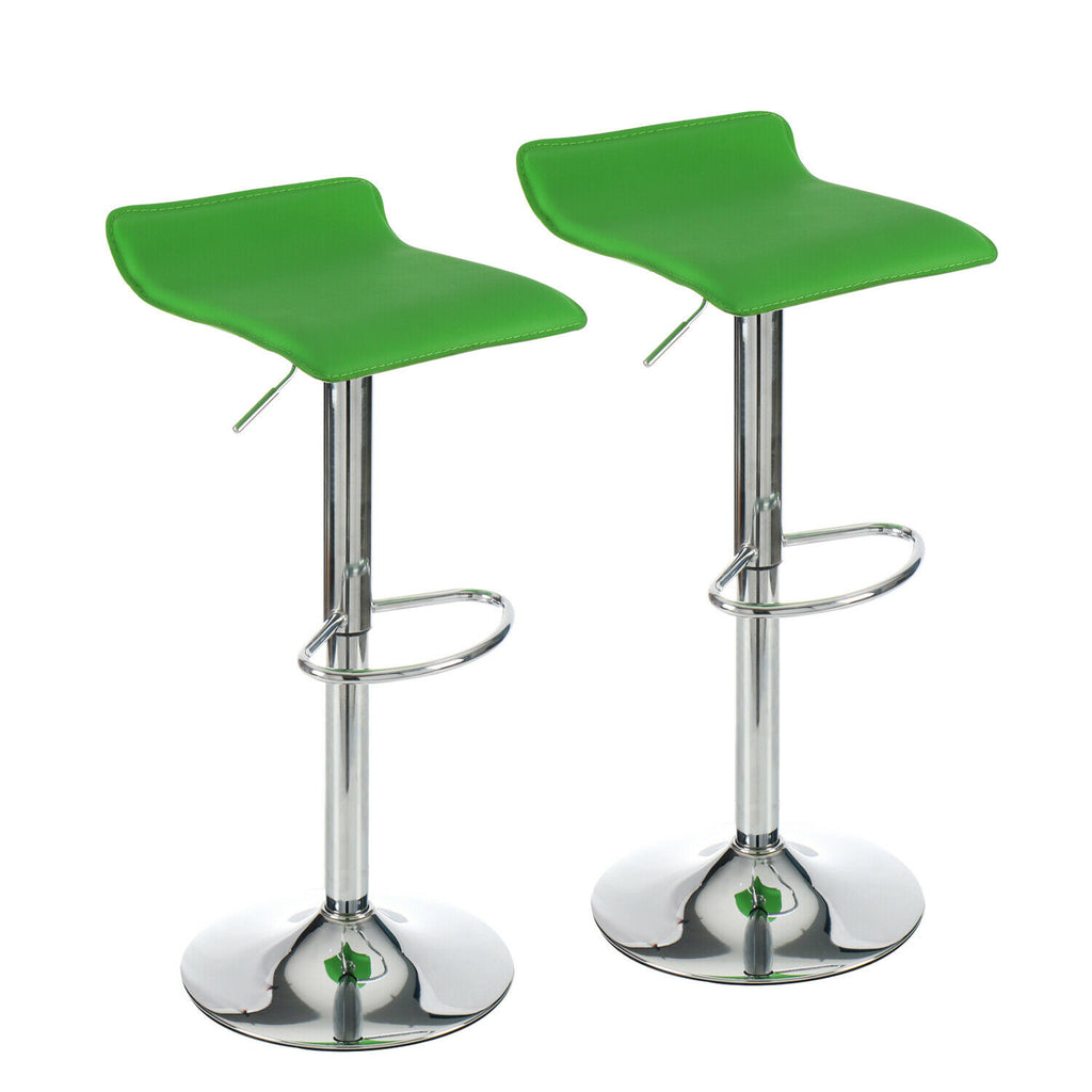Set Of 2 Counter Stools Bar Adjustable Height