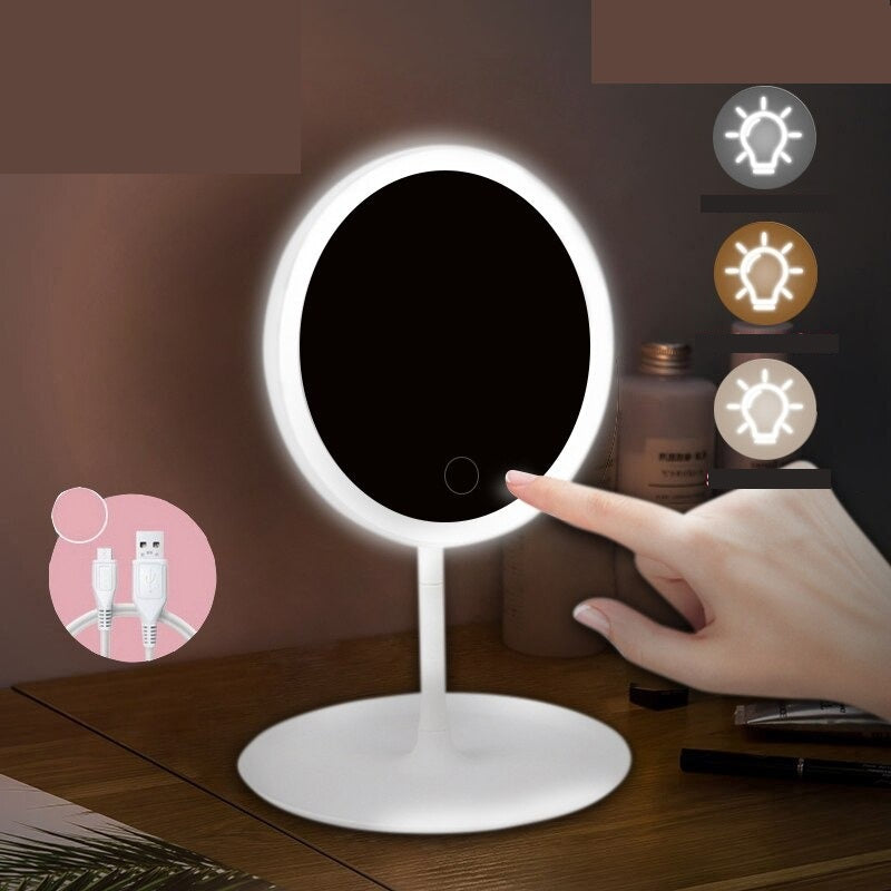 Magnified Lighted Makeup Mirror, 22 LED + Magnifier / White / US