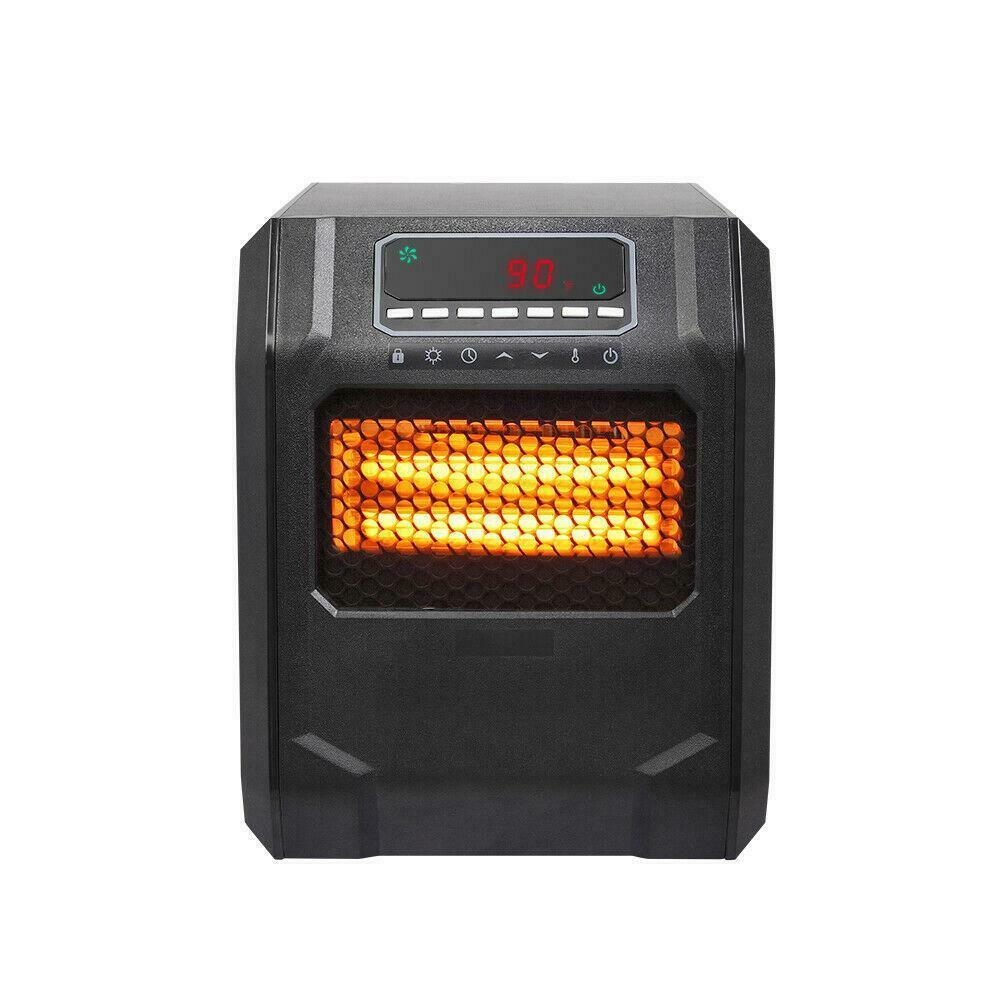 Portable Electric Infrared Space Heater 1500W 12H Timer Remote Control Indoor