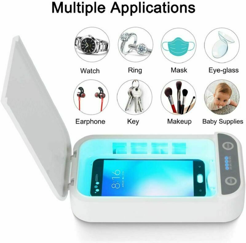 UV Light Sterilizer Box UV Light Cell phone Disinfection Box Cleaner USB