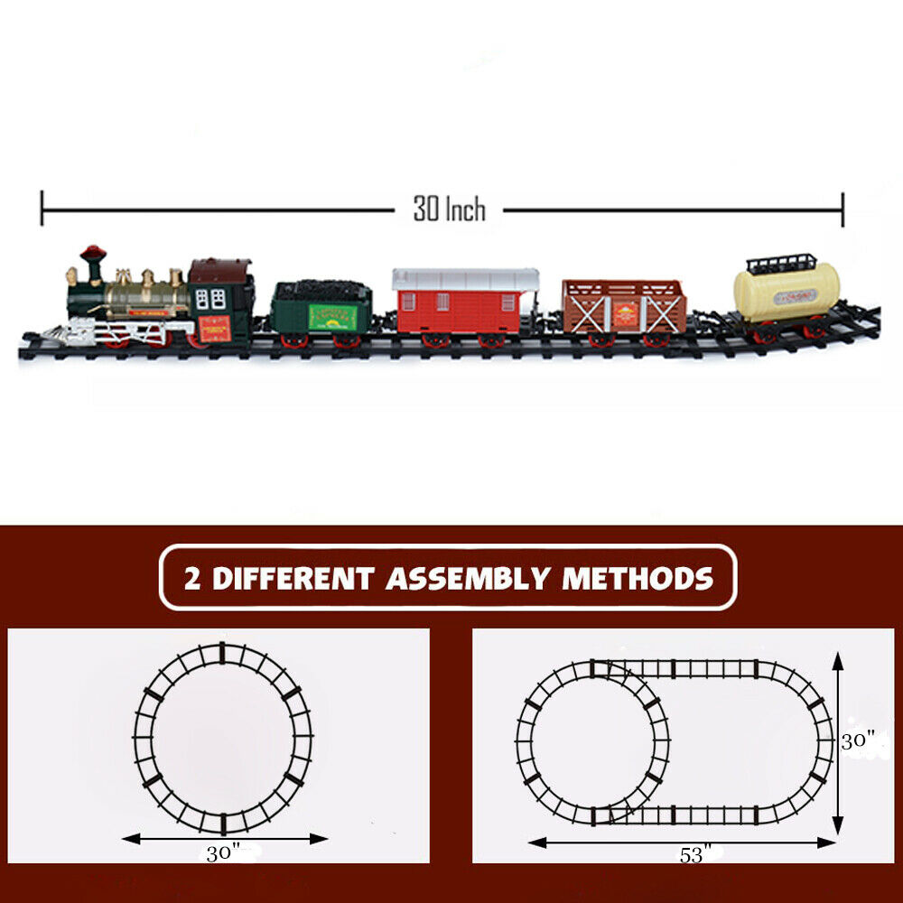 Luxury Electric Christmas Tree Train Set Tracks Set Lights and sound