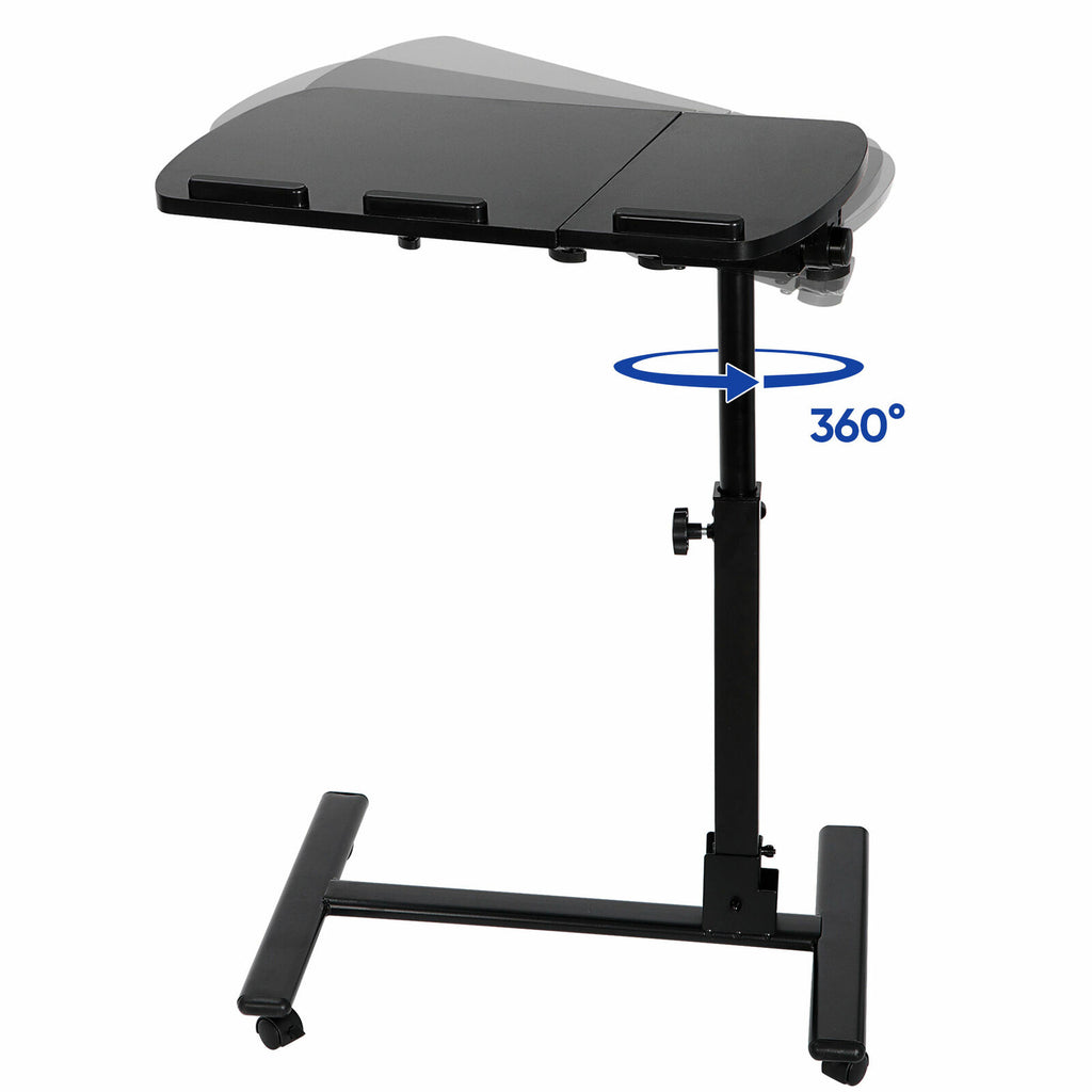 Adjustable Laptop Table Angle Height Adjustable Rolling Laptop Desk Over Sofa