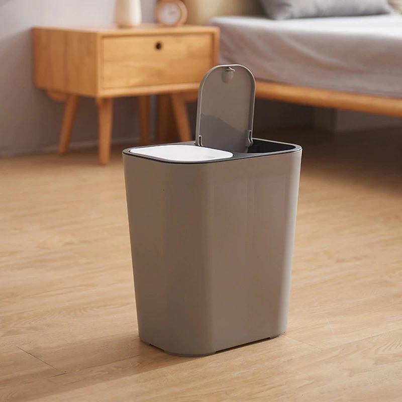 Dual Compartiment Push Button Kitchen Bin Recycling Waste Bin
